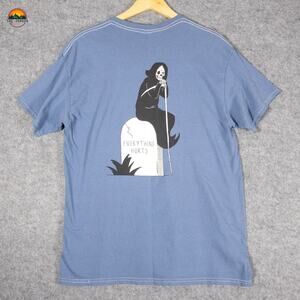 Threadless Everything Hurts T-Shirt Blue Short Sleeve Pullover Men's Size Medium